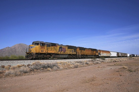 A Union Pacific freight train
