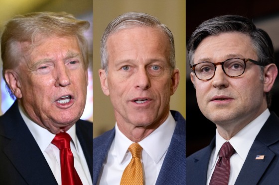 3up split donald trump john thune mike johnson politics political politicians