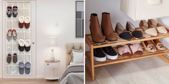 From bookcase shelves for shoes to an over-the-door rack, here are the best shoe storage solutions recommended by professional organizers.