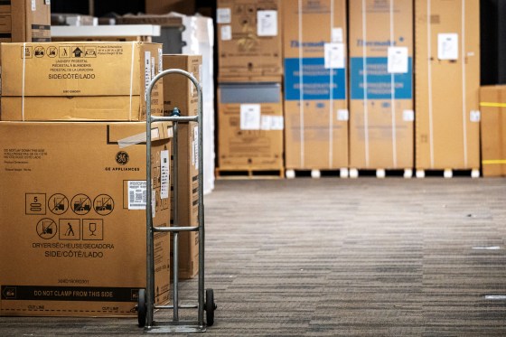 An appliance store warehouse in Sacramento, Calif.