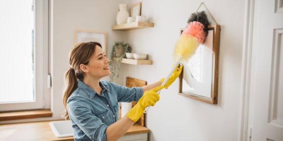 Dusters come in a variety of sizes, materials and types, like feather dusters, microfiber cloths and more.