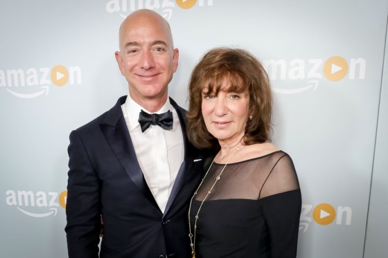 Amazon CEO and his mother, Jacklyn Bezos