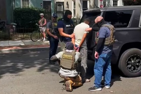 An Uber Eats delivery driver is arrested in Washington, D.C.