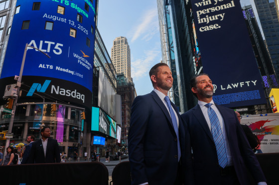 Image: BESTPIX - Trump Crypto Company Rings Nasdaq Opening Bell After $1.5B Deal