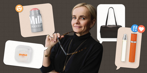 Some of Joanna Czech’s all-time favorite products include The Row’s Astra Bowling Bag, an Hermés perfume holder, RiseWell floss and Milk Makeup’s lip and cheek stick.
