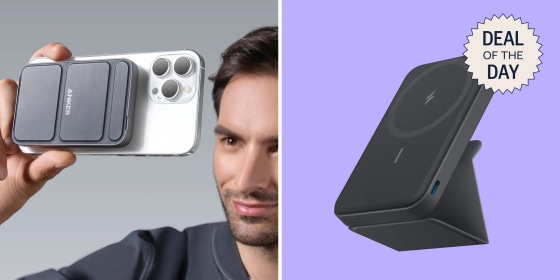 The Anker 622 MagGo Wireless Charger attaches to the back of your iPhone using MagSafe.