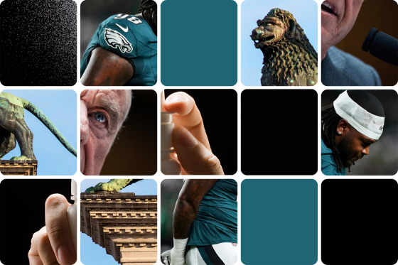 Grid of obscured images 