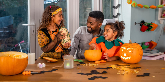 Now's the time to stock up on Halloween lights, candles and outdoor inflatables. 
