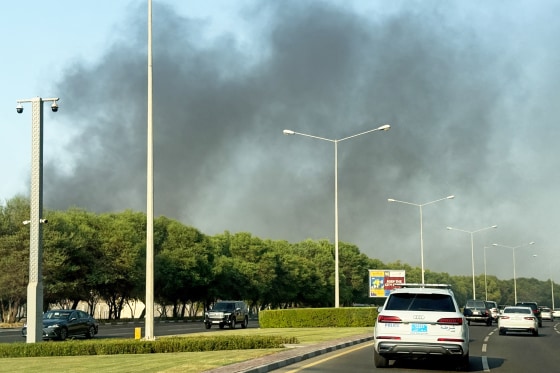 Smoke rises aft respective blasts were heard successful Doha