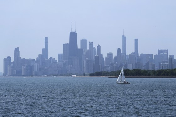 lake michigan sailboat skyline