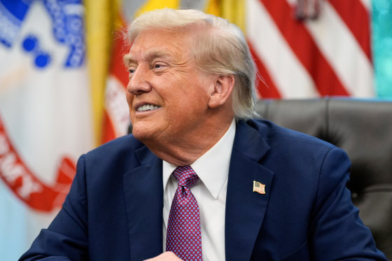 Donald Trump smiles