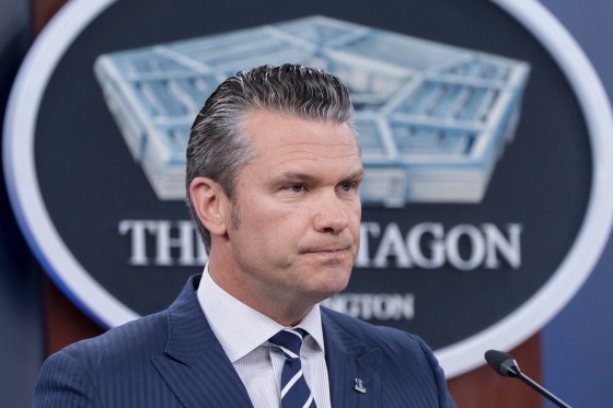 Image: Defense Secretary Pete Hegseth speaks during a news conference at the Pentagon in Washington, D.C.