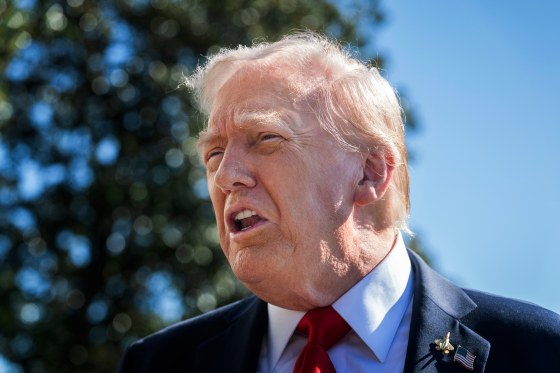 Donald Trump speaks outside