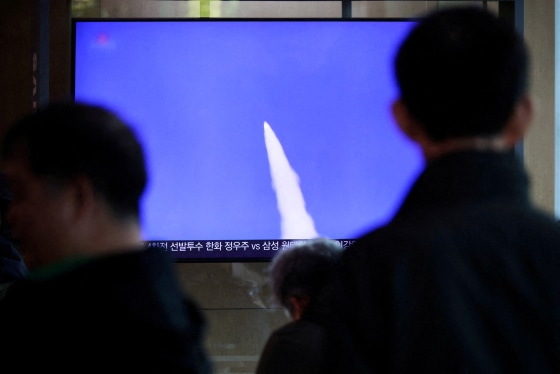A tv screen shows a missile firing