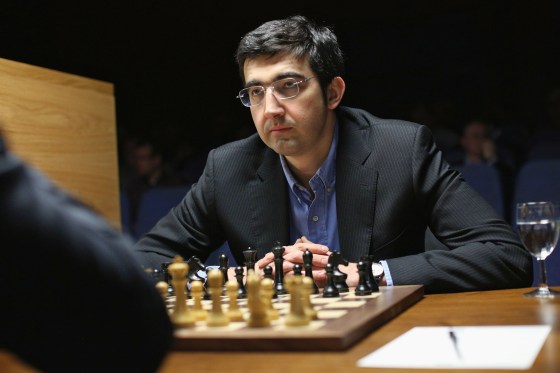 Chess grandmaster Vladimir Kramnik competes in London in 2013.