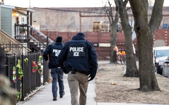 US Immigration and Customs Enforcement (ICE) agents in Chicago, IL.