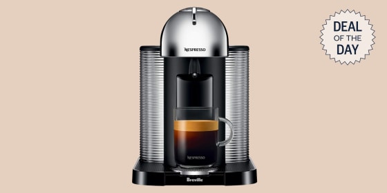 The Nespresso Vertuo is available in chrome, black and matte black finishes.