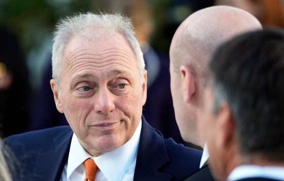 House Majority Leader Steve Scalise in the Rose Garden of the White House.