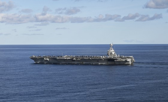 The world's largest aircraft carrier USS Gerald R Ford.
