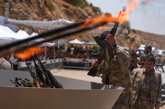 First group of PKK destroy weapons in northern Iraq