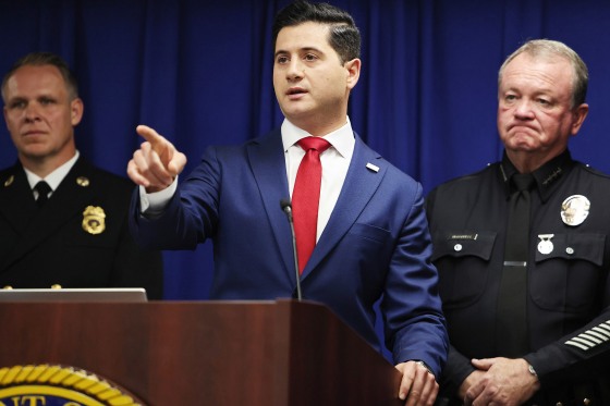 Federal Officials And LAPD Chief McDonnell Announces Arrest In Palisade Fire Investigation