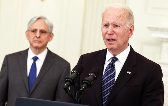 Joe Biden and Merrick Garland at the White House.