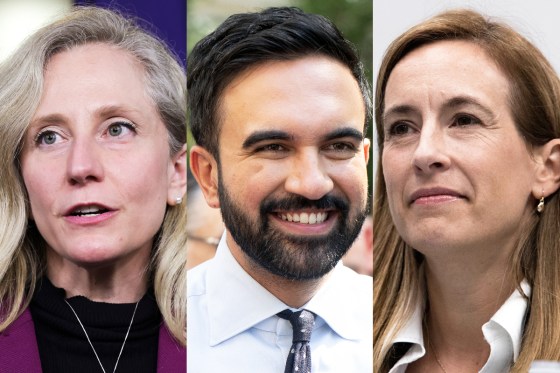 Abigail Spanberger; Zohran Mamdani; Mikie Sherill.