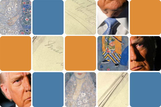 Grid of obscured images 