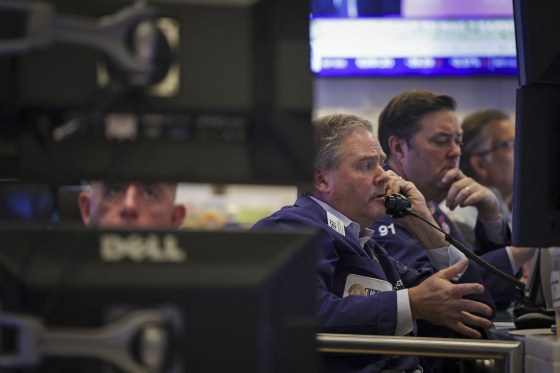 Traders work on the floor of the New York Stock Exchange on Oct. 30, 2025. 