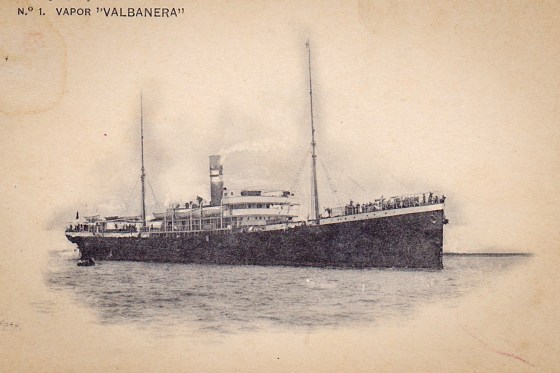 Steamship Valbanera postcard.