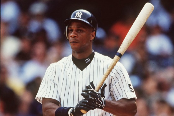 Darryl Strawberry plays with the New York Yankees in 1999. 
