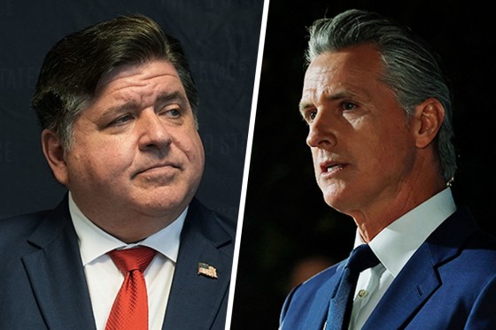 Illinois Gov. JB Pritzker and California Gov. Gavin Newsom.