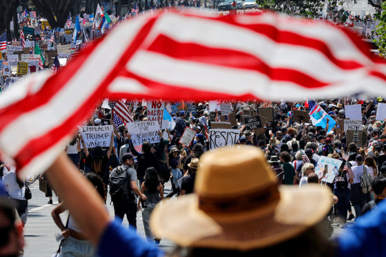 "No Kings" protest in Los Angeles.