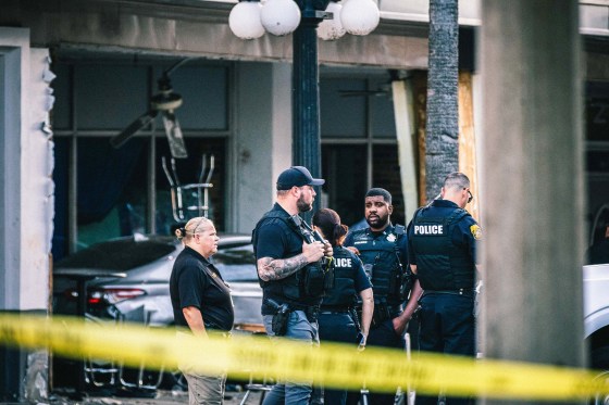 Law enforcement at the scene.