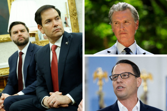 Vice President JD Vance, Secretary of State Marco Rubio, Calif. Gov. Gavin Newsom and Pennsylvania Gov. Josh Shapiro.