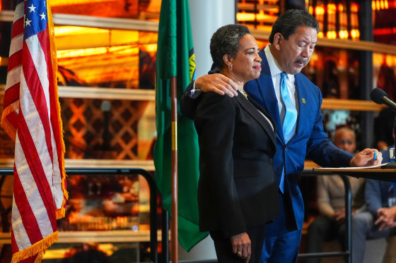 Bruce Harrell and Joanne Harrell.