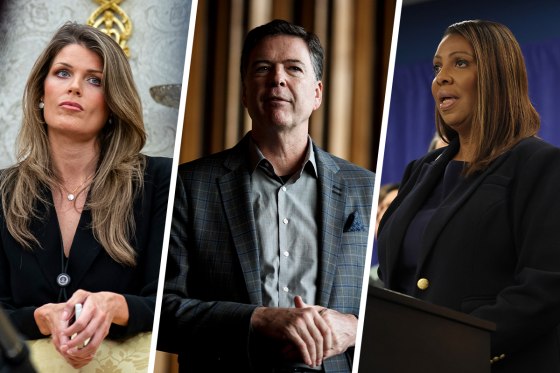 Lindsey Halligan; James Comey; Letitia James.