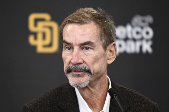 San Diego Padres Chairman Peter Seidler speaks at a news conference in 2022.