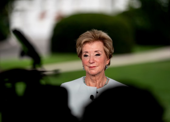 Education Secretary Linda McMahon said in a statement that the Trump administration is "taking bold action to break up the federal education bureaucracy and return education to the states."