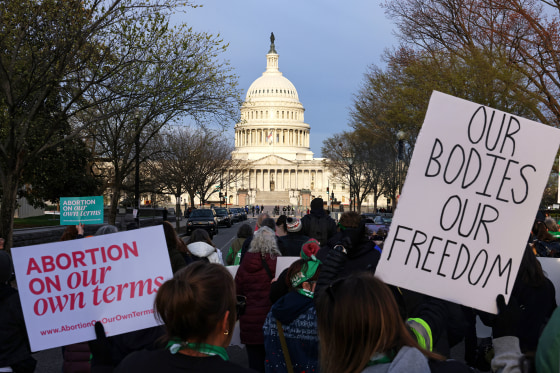 Women's March Mobilizes Hundreds For "Bans Off Our Mifepristone" Action Outside Supreme Court