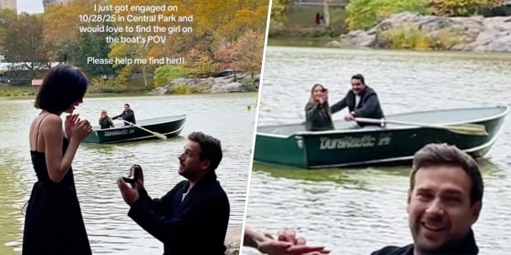 Jillian Anderson and Chris Telfair's engagement, recorded by a mystery woman.