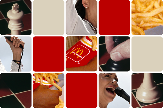 Obscured grid of images