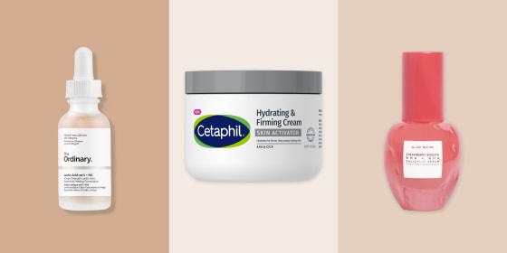 AHAs like glycolic and lactic acid are considered a chemical exfoliant, which help slough away dead skin cells.