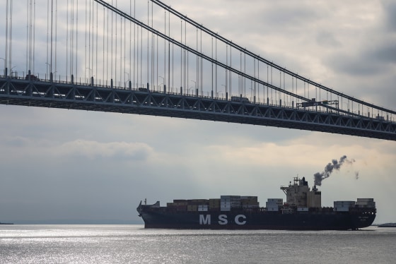 Image: Economic Report Shows Trump Tariffs Took Toll On Imports Coming Into U.S. Economy