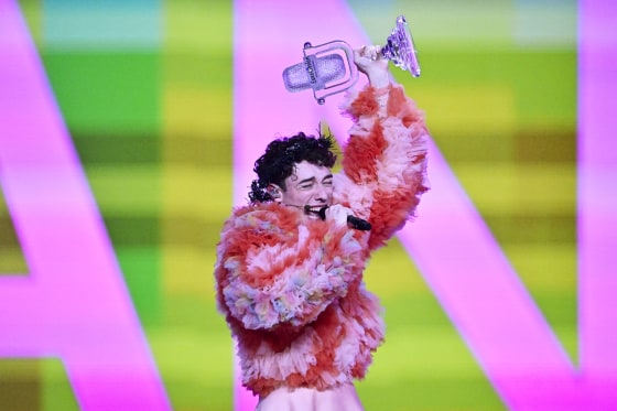 Nemo celebrates winning the 2024 Eurovision Song Contest