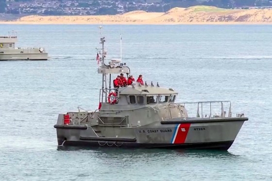 A Coast Guard boat on the water