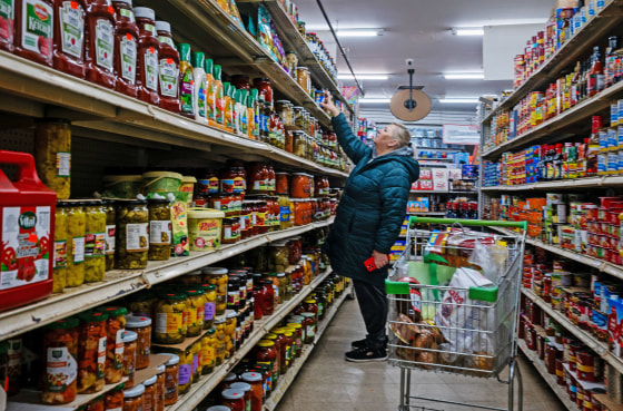 A shopper at a grocery store in Brooklyn, N.Y., on Dec. 12, 2025.