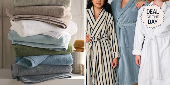 During Brooklinen’s bath sale, you can find discounts on a variety of items — with towel sets having the best savings. 