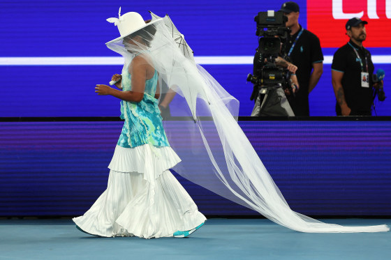 Naomi Osaka makes grand entrance and big fashion statement at Australian Open