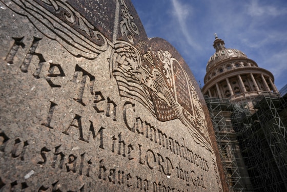 The Ten Commandments Monument at the Texas Capitol